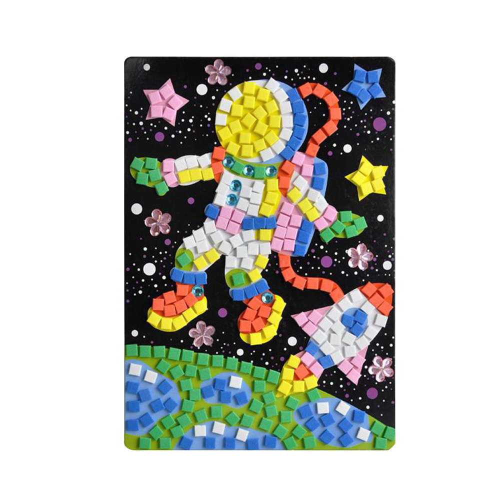 Art And Craft For Nursery - 6Pcs Childrens Mosaic Art Stickers DIY