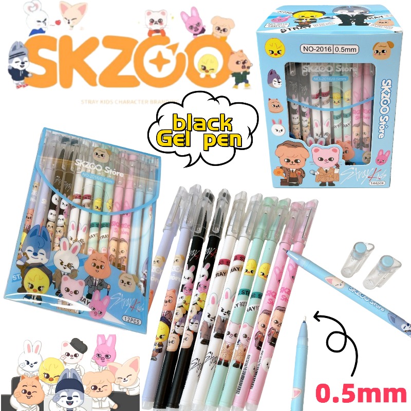 Calligraphy Pen Set - SKZOO Wolf chan Dwaekki Bbokari Cute