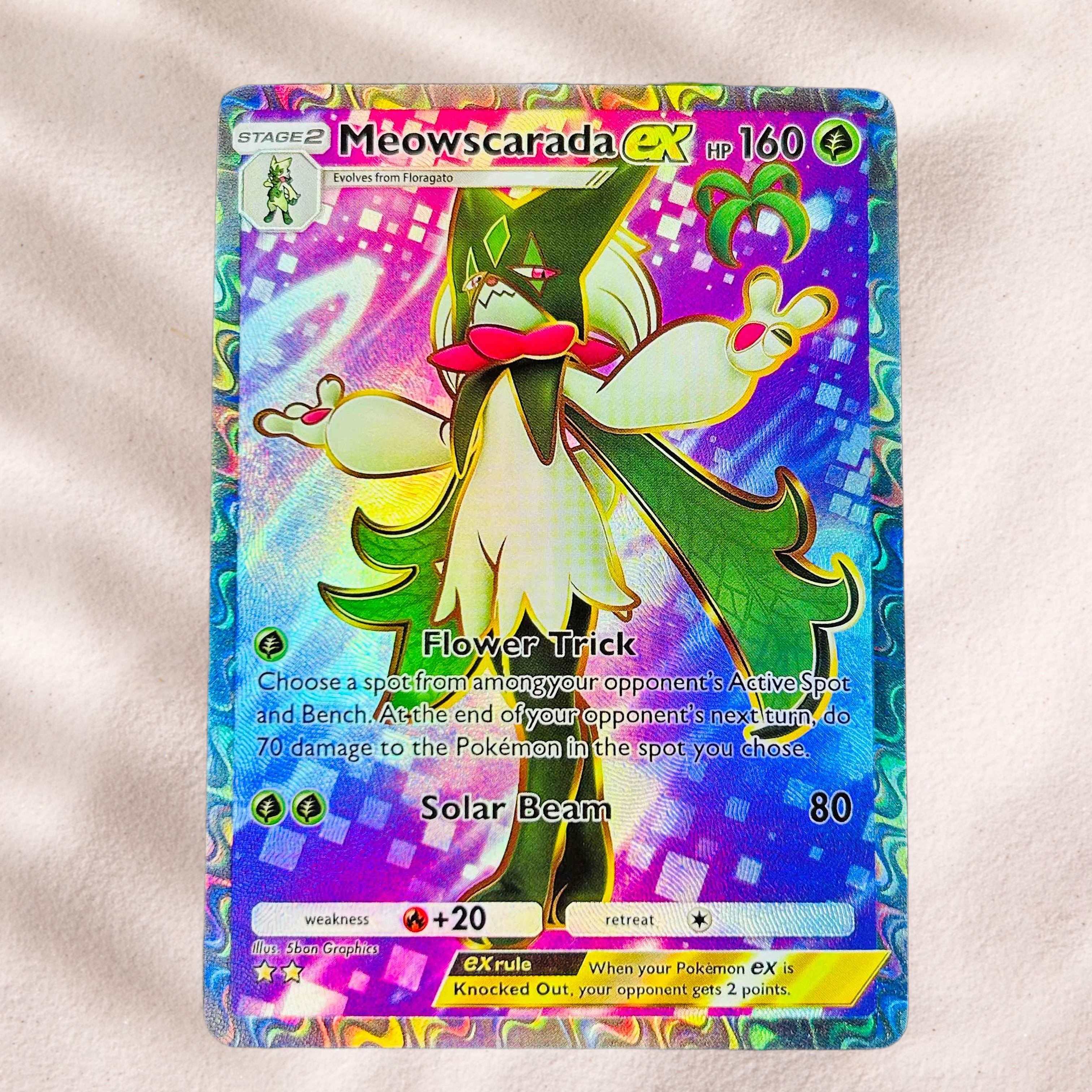 Art Craft Games - DIY Pokemon Meowscarada ex Holographic Texture