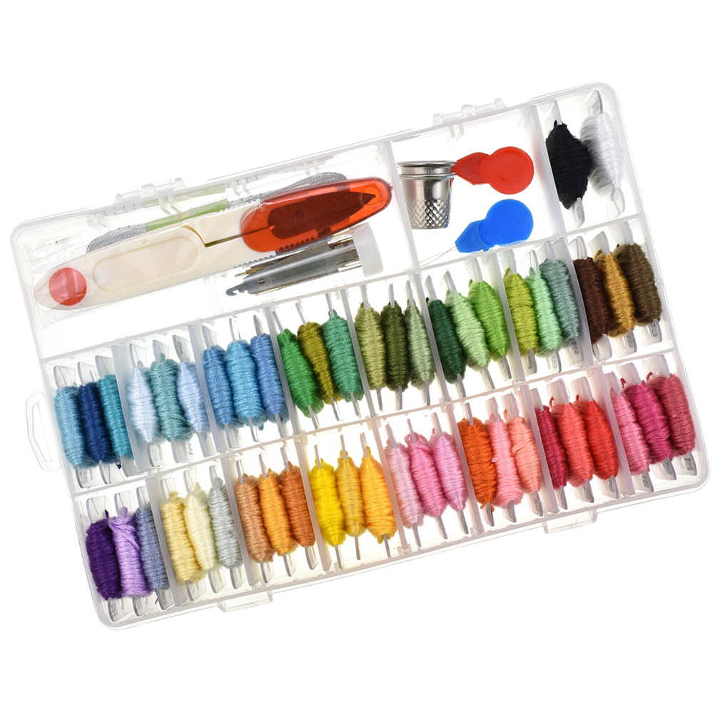 Art Craft Tools - 50 Assorted Colors Embroidery Floss Kit