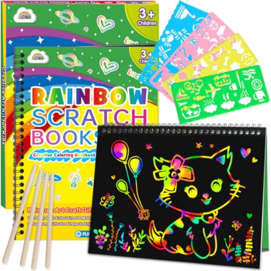 Art Craft 2 Year Olds - Scratch Paper Art Craft: 2 Pack
