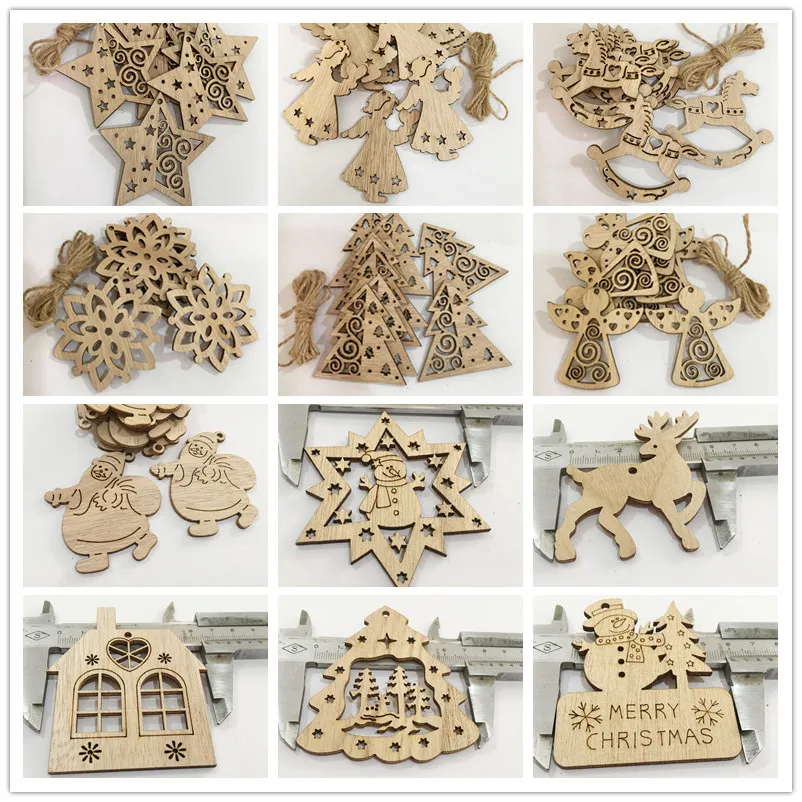 Art And Craft Xmas Tree - Unfinished Paintable Blank Wooden Christmas Festival