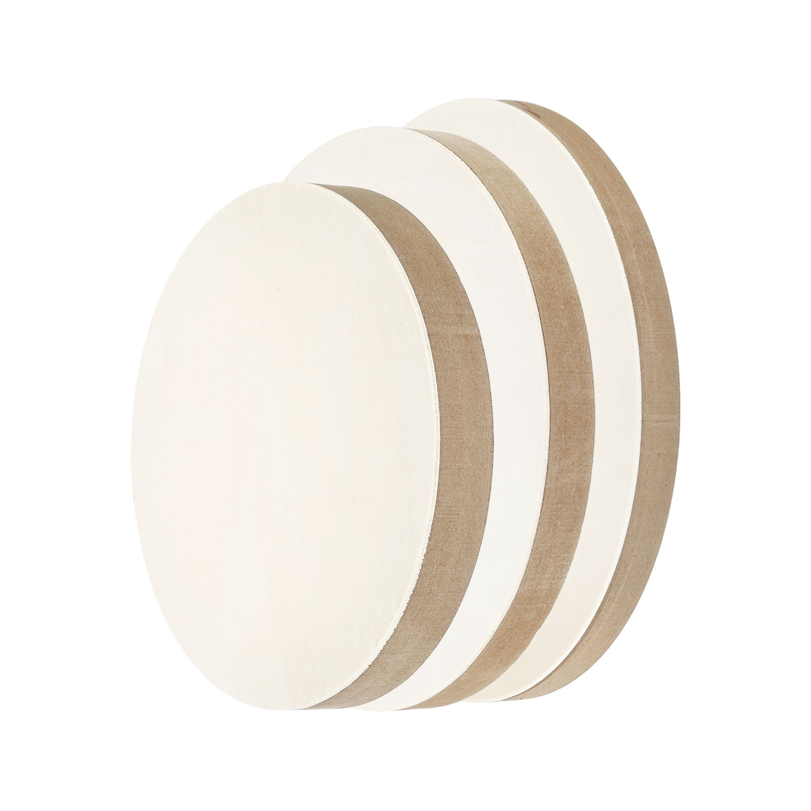 Art Craft 2 Year Olds - 2/3/4Pcs Unfinished Round Art Wood Canvas