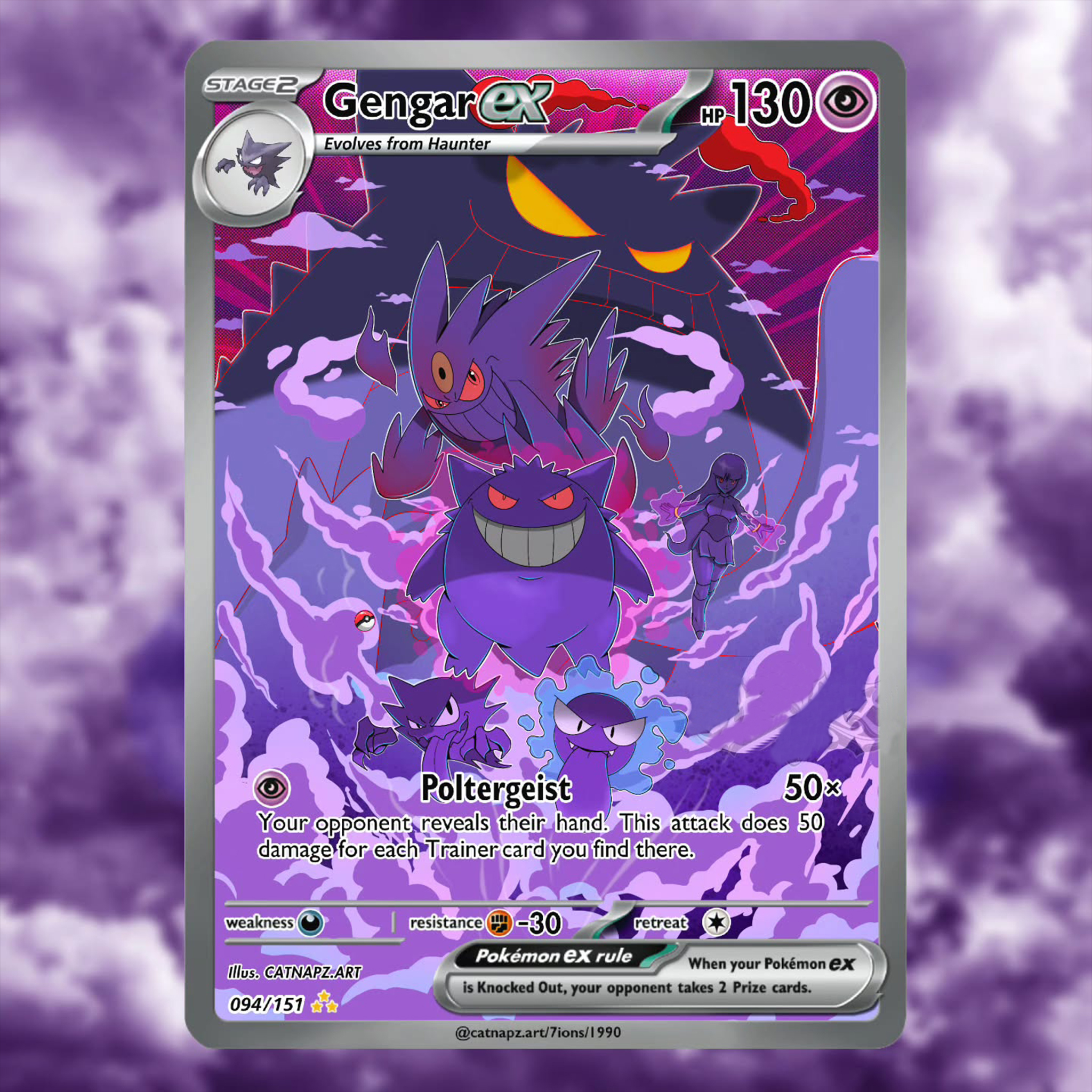 Art Craft Games - PKM PTCG Gengar Ex Card Evolutions