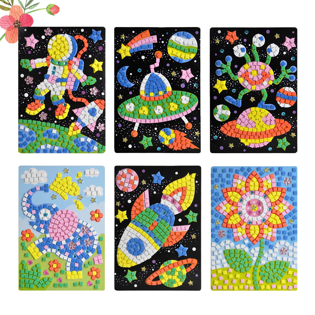 6Pcs Childrens Mosaic Art Stic – обзор и цена Art And Craft For Nursery