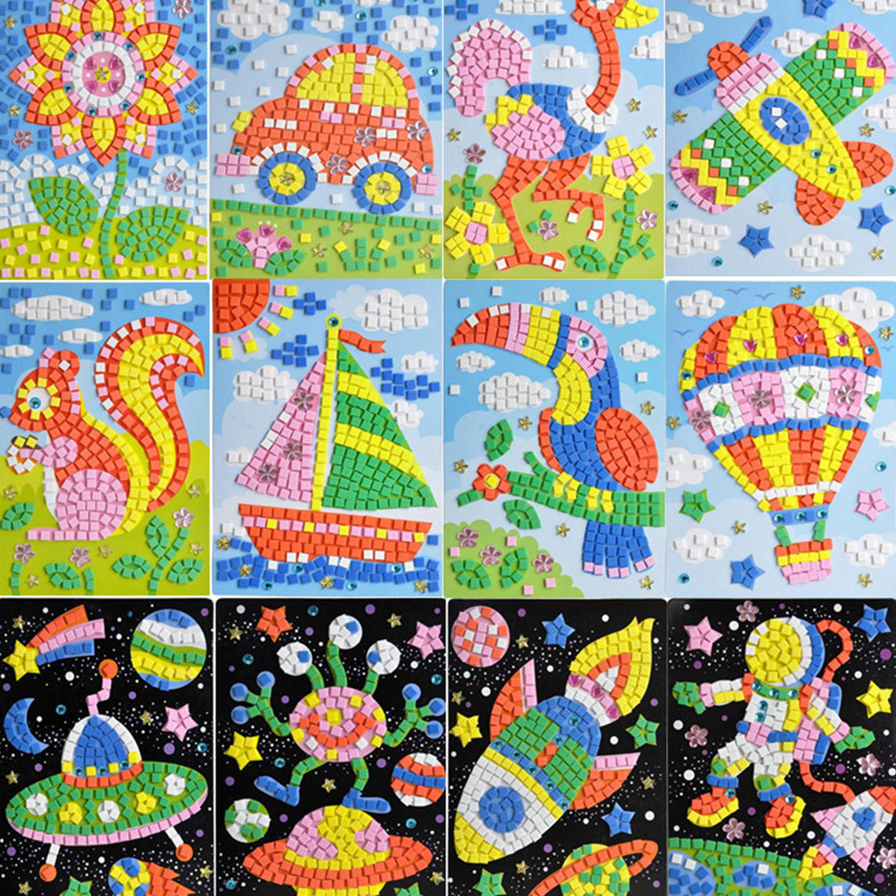 6Pcs Childrens Mosaic Art Stic – обзор и цена Art And Craft For Nursery