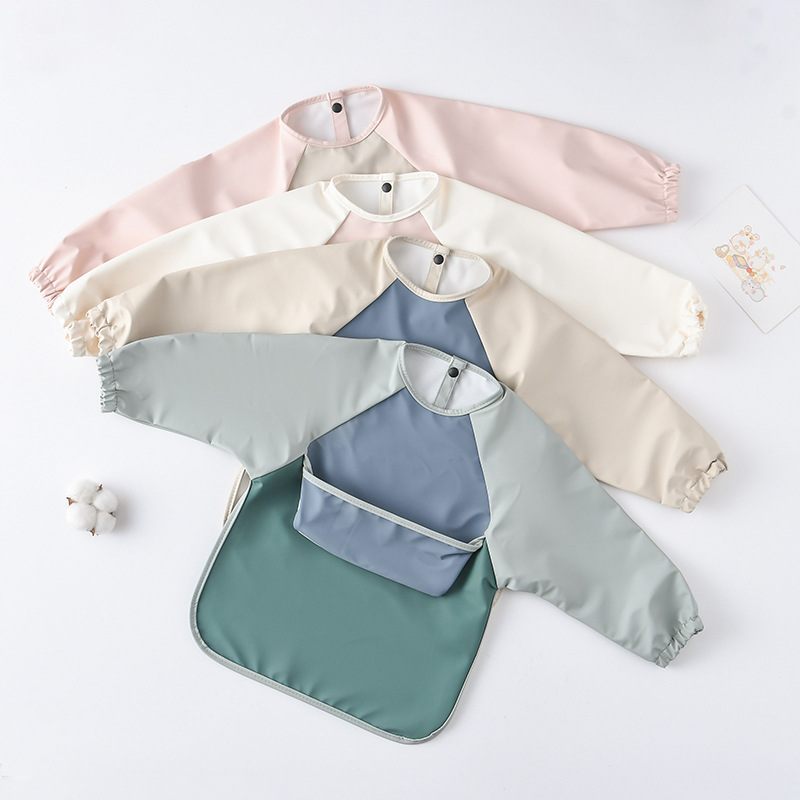 Kids Baby Long Sleeved PU Bibs – обзор и цена Art Craft 2 Year Olds