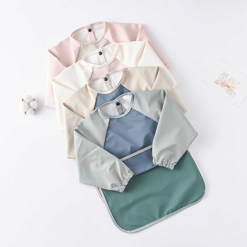 Kids Baby Long Sleeved PU Bibs – обзор и цена Art Craft 2 Year Olds