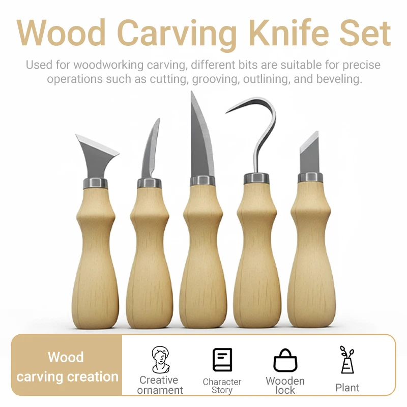 5Pcs Wood Carving Tools Set,Cu – обзор и цена Art Craft Tools