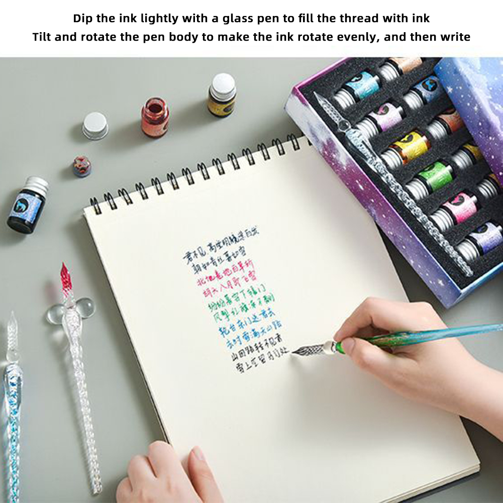 Calligraphy Glass Dip Pen Ink  – обзор и цена Calligraphy Pen Set