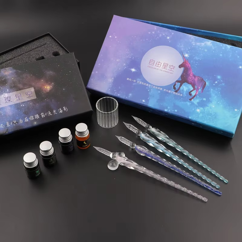 Starry Crystal Vintage Glass D – обзор и цена Calligraphy Pen Set