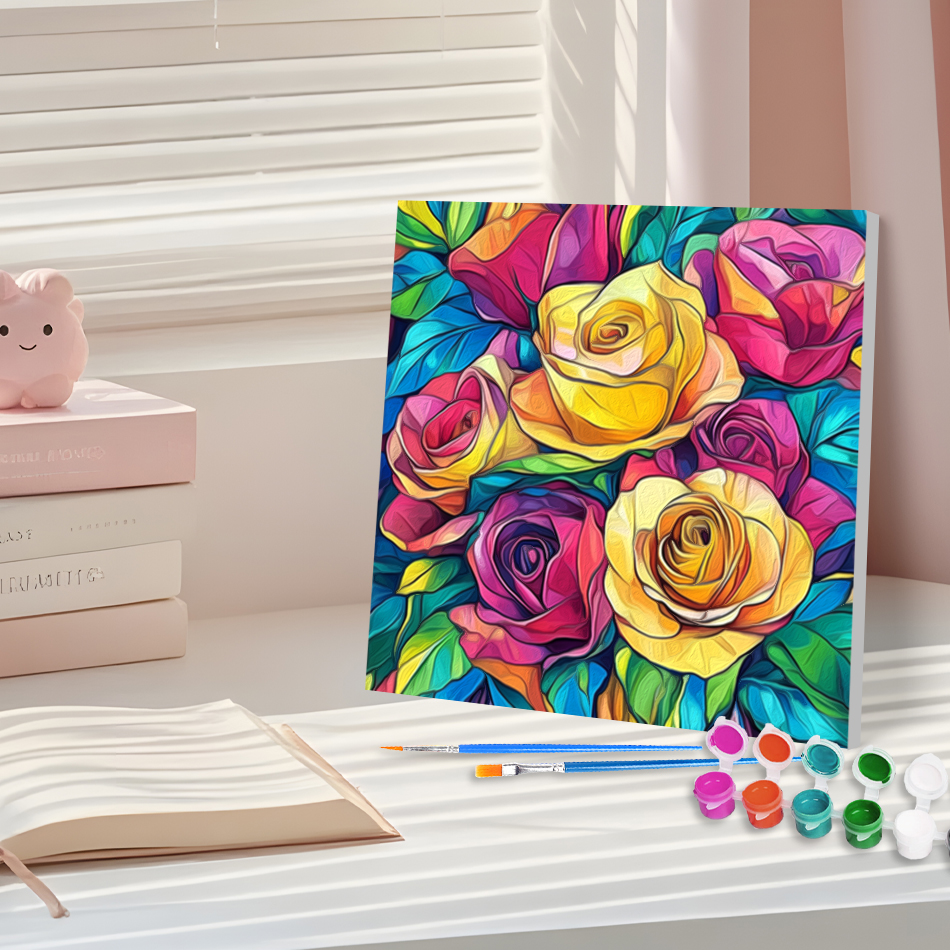 1pc frameless Oil Painting By  – обзор и цена Art Craft Rose