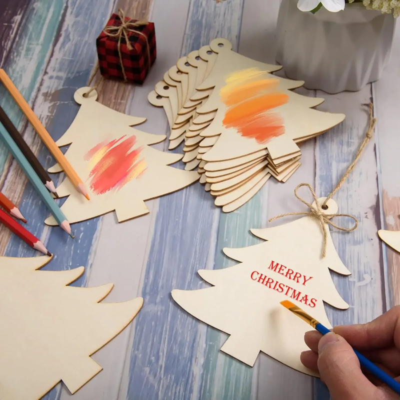 Paintable Blank Wooden christm – обзор и цена Art And Craft Xmas Tree