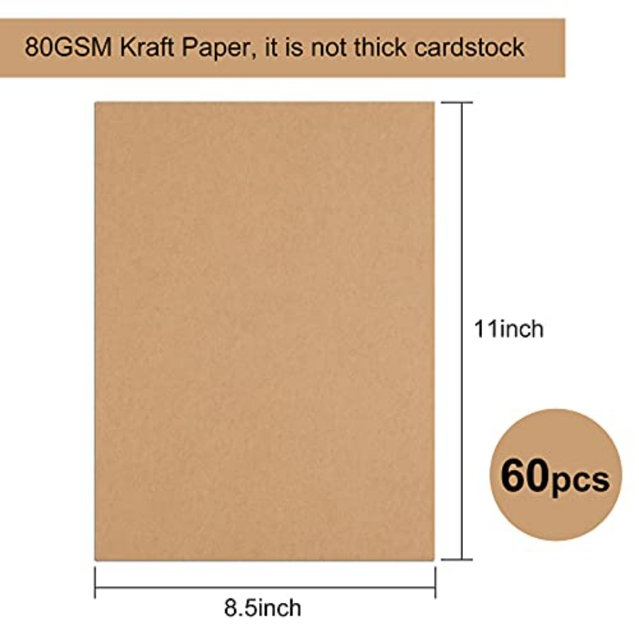 60 Sheets Kraft Paper 8.5 x 11 – обзор и цена Art Craft Letter A