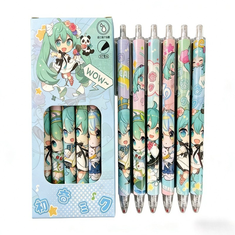 Hatsune Miku quick-drying gel  – обзор и цена Calligraphy Pen Set