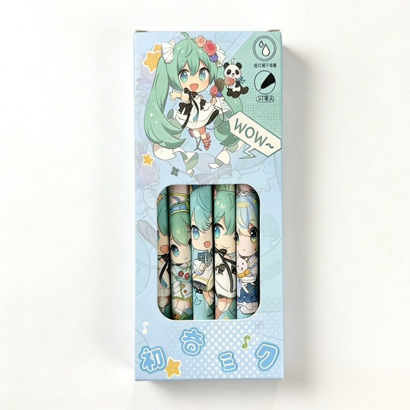 Hatsune Miku quick-drying gel  – обзор и цена Calligraphy Pen Set