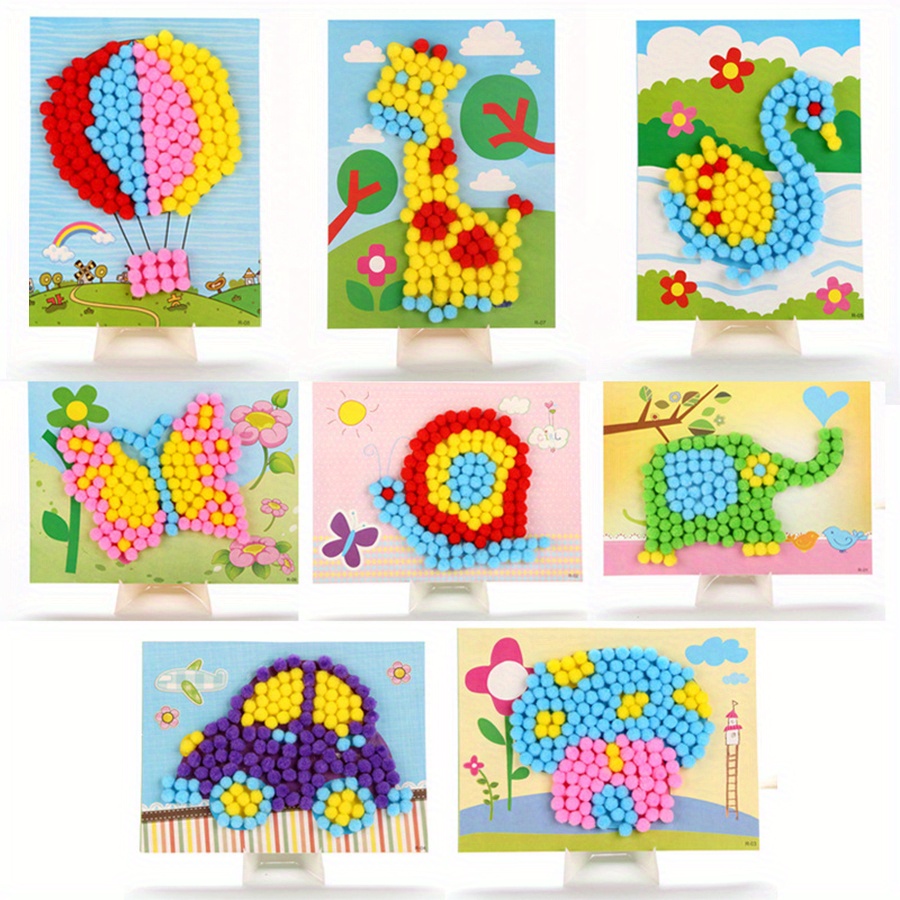 2pcs 16x21cm Colorful Pom-Pom  – обзор и цена Unique Art Craft