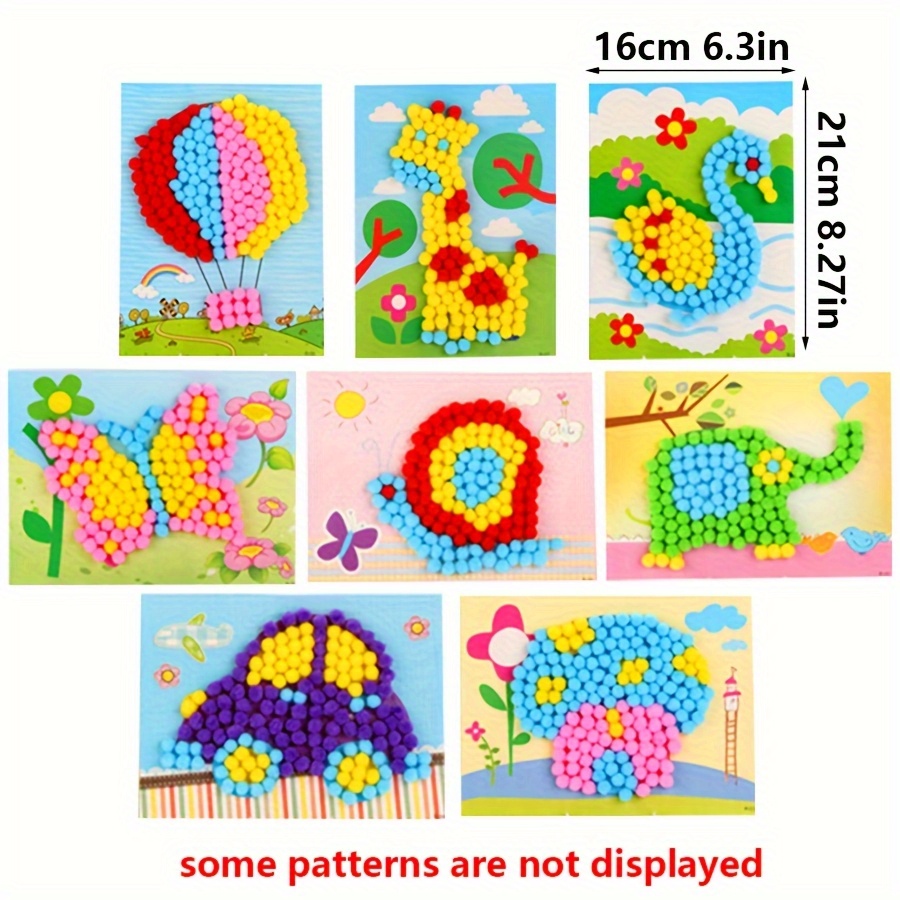 2pcs 16x21cm Colorful Pom-Pom  – обзор и цена Unique Art Craft