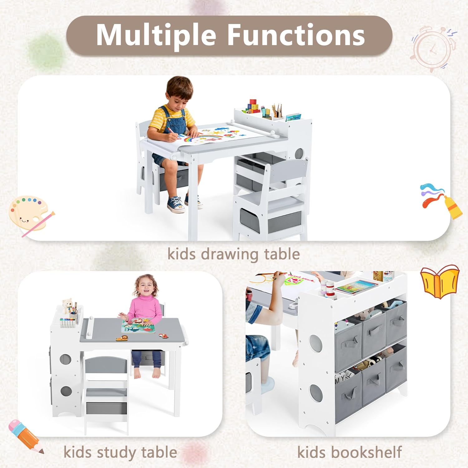 Kids Art Table & Chair Set, Wo – обзор и цена Art And Craft For Nursery
