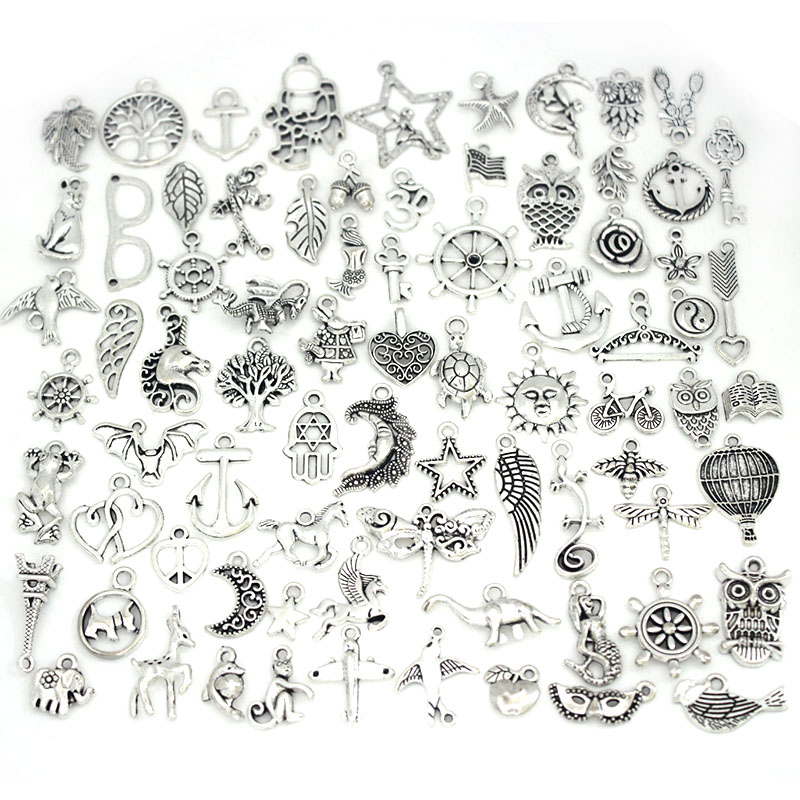 50Pcs/Lot Tibetan Silver Mixed – обзор и цена Art Craft Flower Making