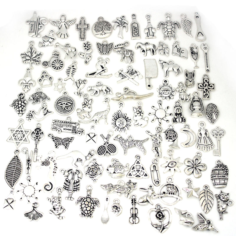 50Pcs/Lot Tibetan Silver Mixed – обзор и цена Art Craft Flower Making