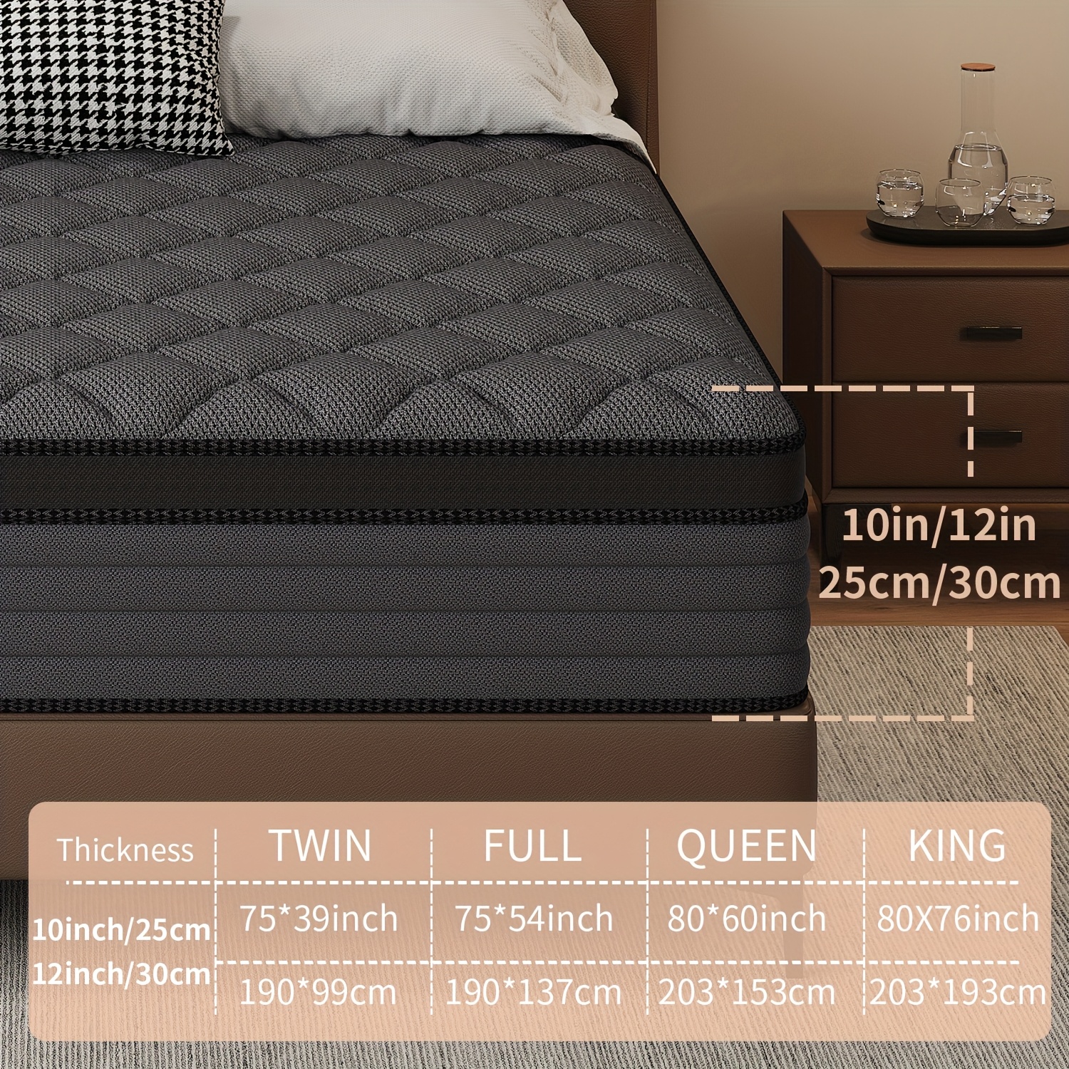 12-Inch Hybrid Mattress with M – обзор и цена Queen Art Craft