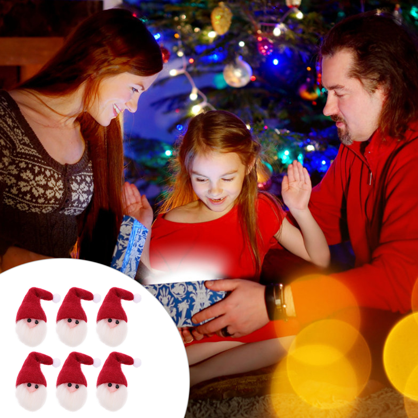 6Pcs Premium Felt Santa Claus  – обзор и цена Art And Craft Xmas Tree