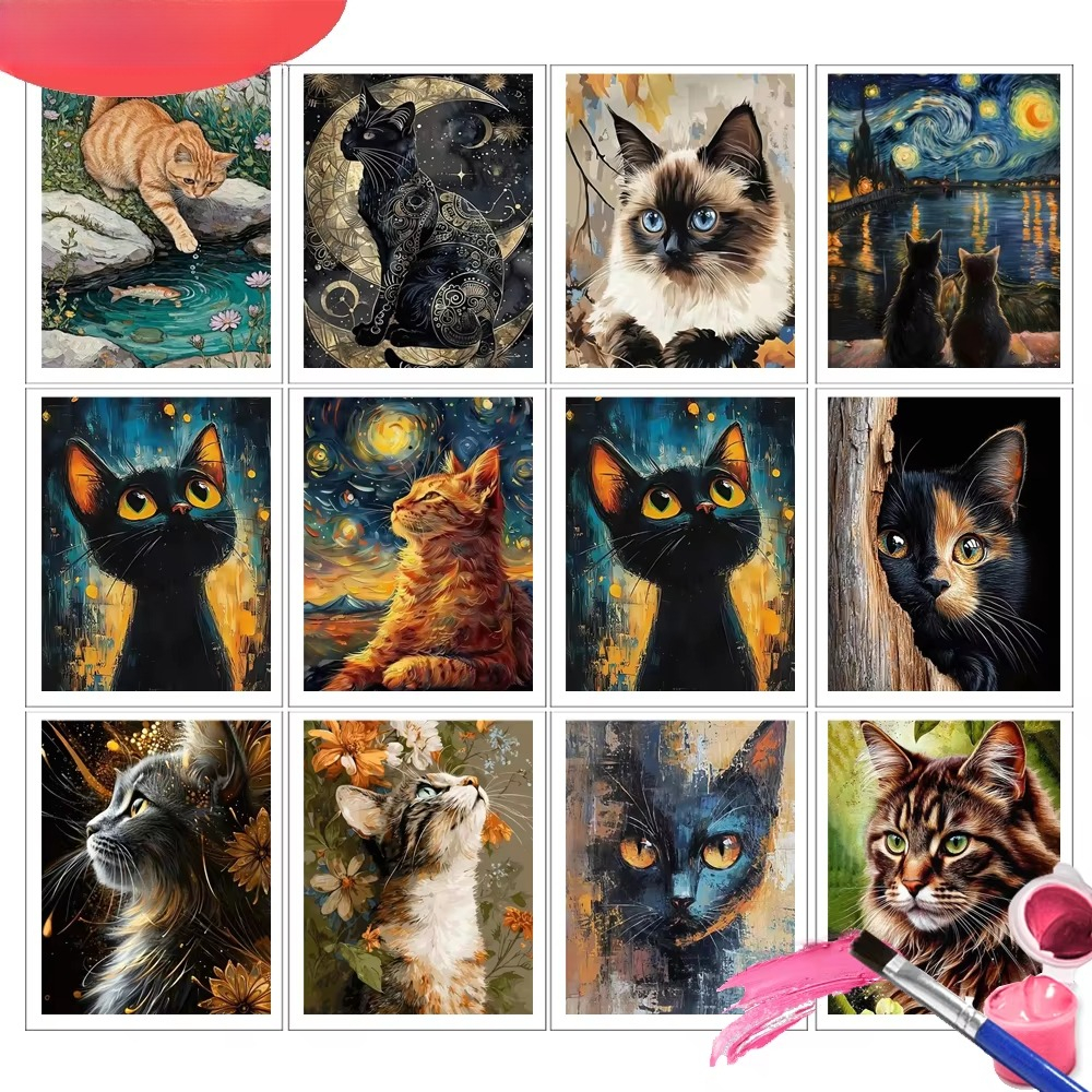 Paint By Numbers Cat Animal Ha – обзор и цена Art Craft Letter A
