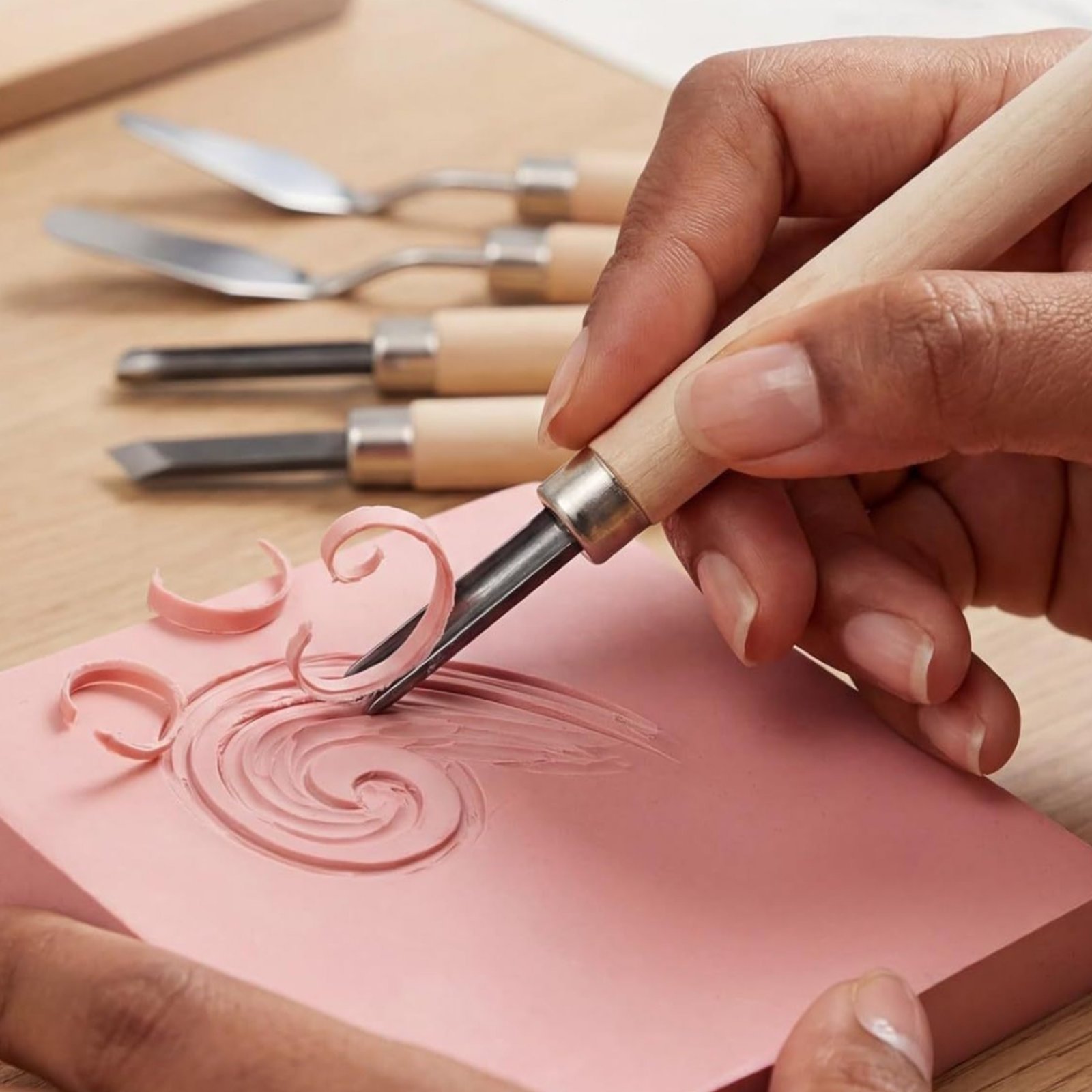 9 Pieces Linoleum Carving Kit  – обзор и цена Linocut Carving Tool