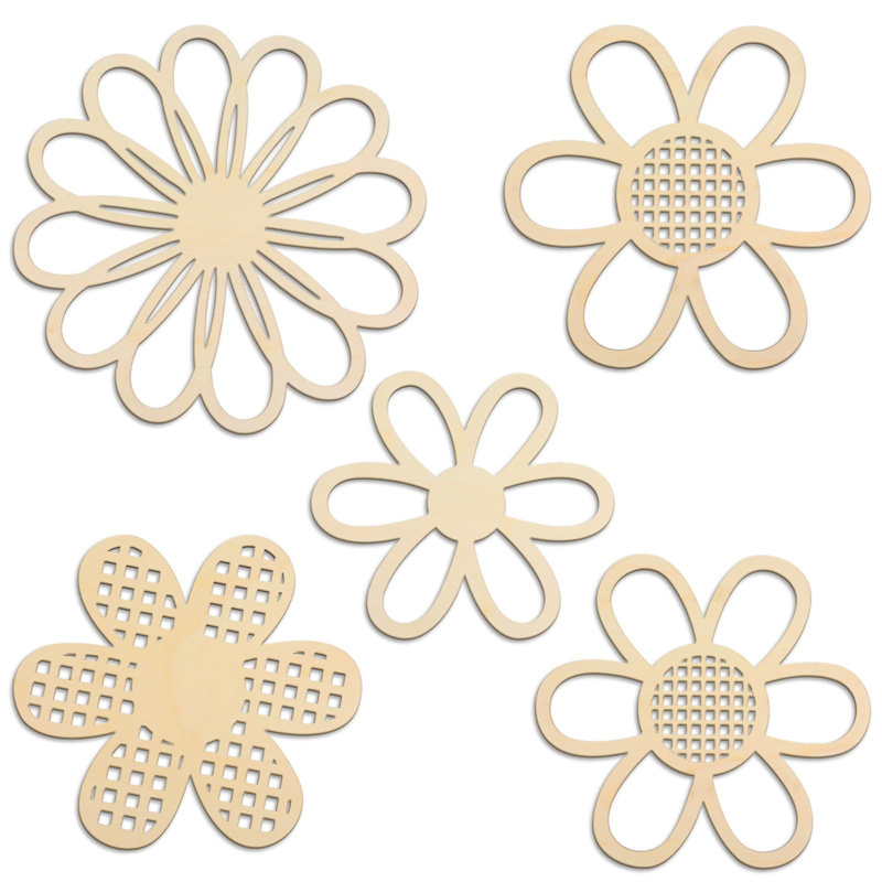 5pcs Wooden Flower Wall Decor  – обзор и цена Art And Craft For Nursery