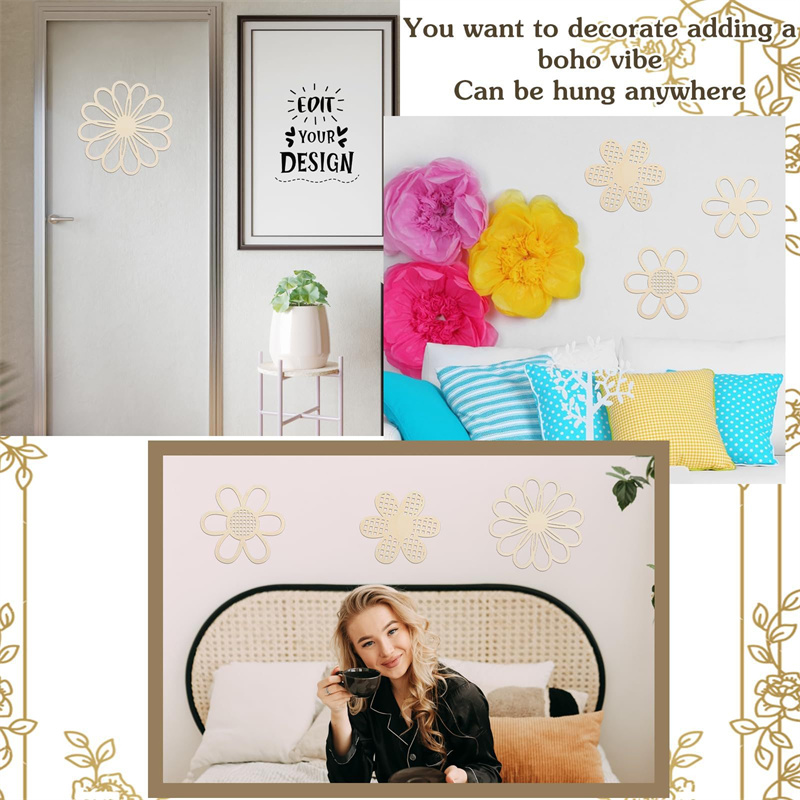 5pcs Wooden Flower Wall Decor  – обзор и цена Art And Craft For Nursery