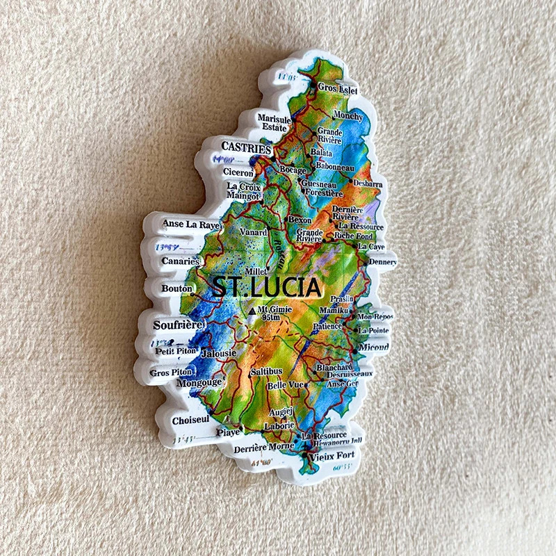 1pc, Saint Lucia travel Souven – обзор и цена Art Craft Magnet