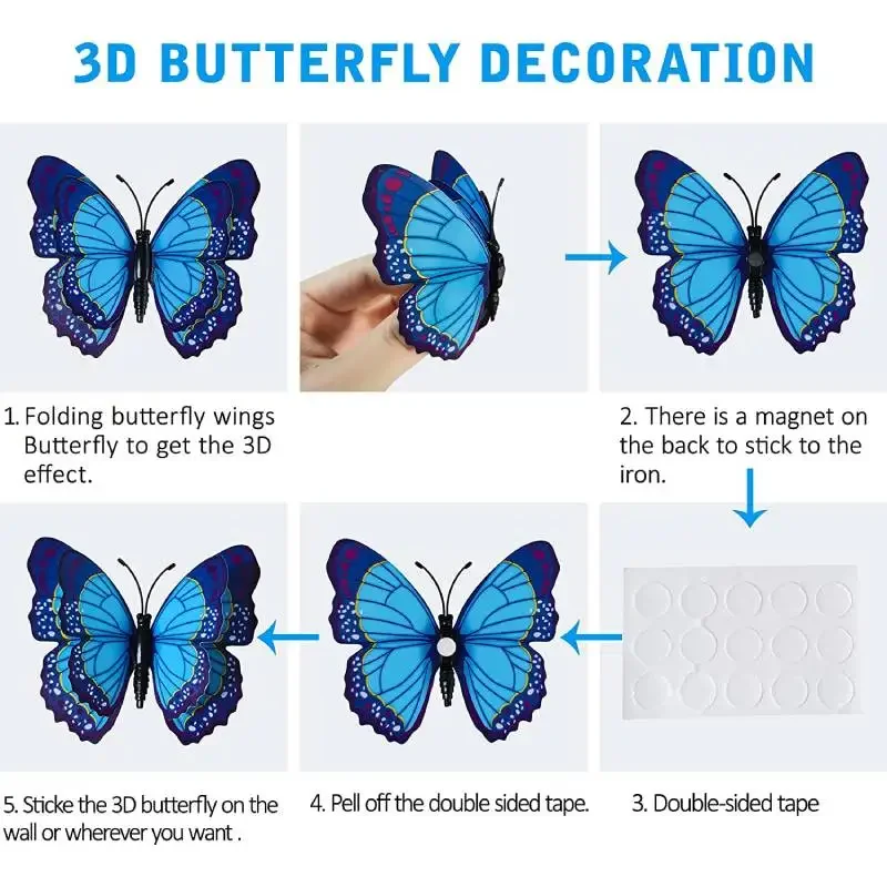 12pcs 3D Colorful Butterfly Wa – обзор и цена Art And Craft For Nursery