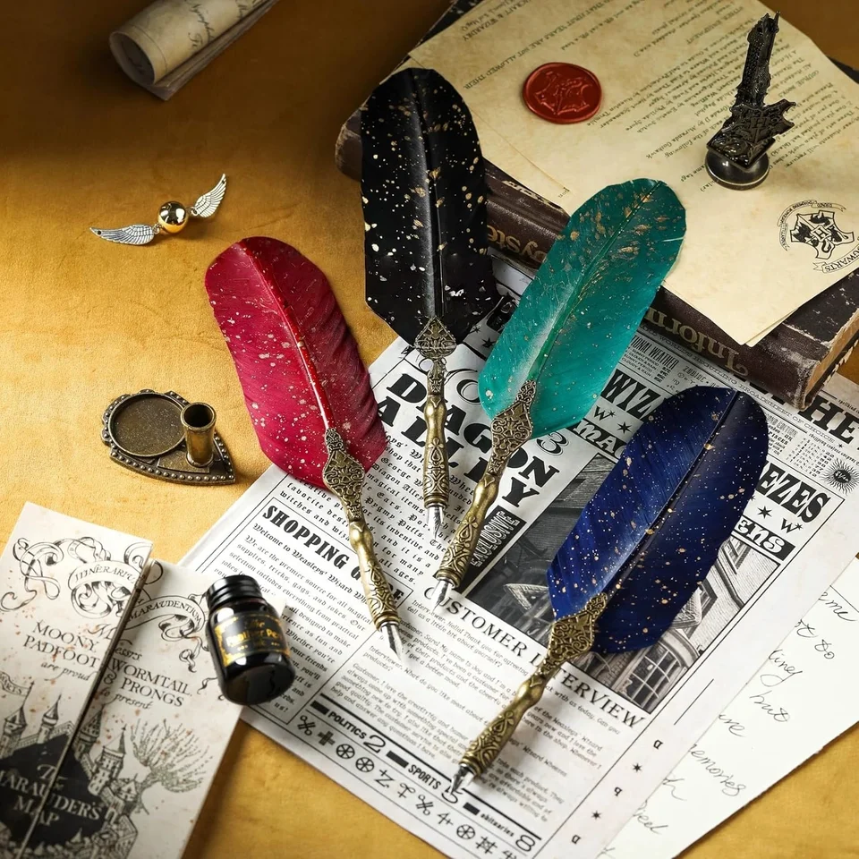 Premium vintage quill pen set, – обзор и цена Calligraphy Pen Set