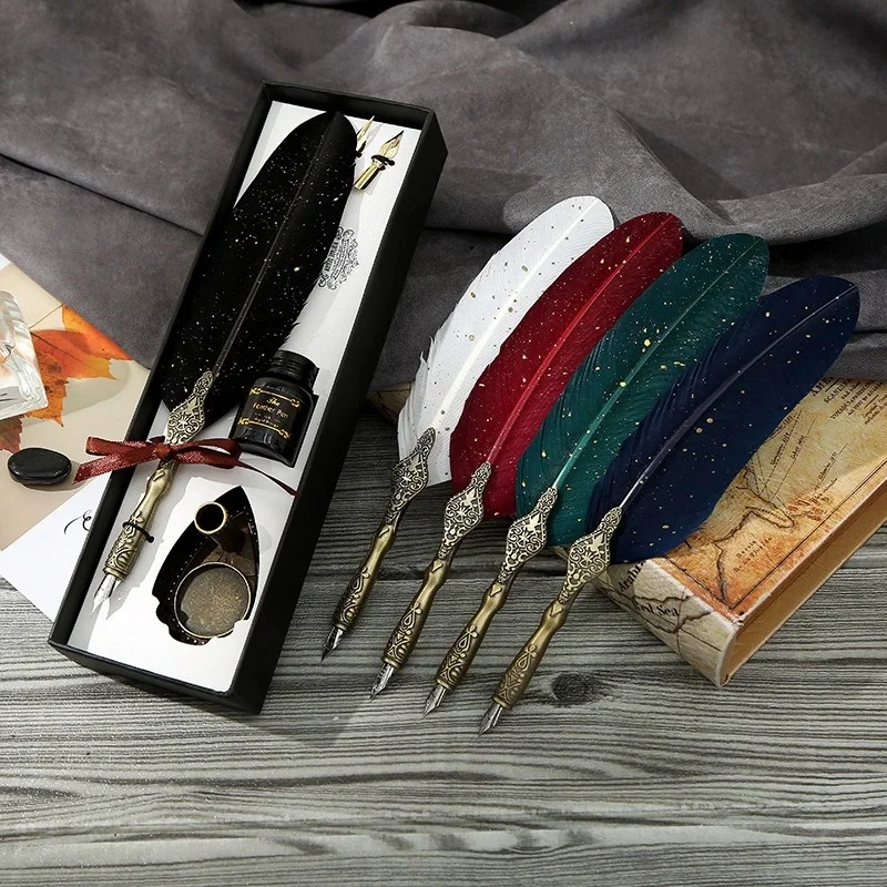 Premium vintage quill pen set, – обзор и цена Calligraphy Pen Set