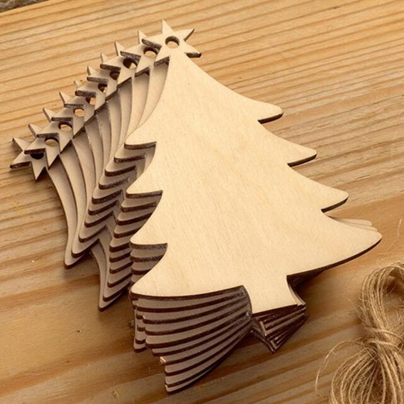 10pcs Unfinished Blank Wooden  – обзор и цена Art And Craft Xmas Tree