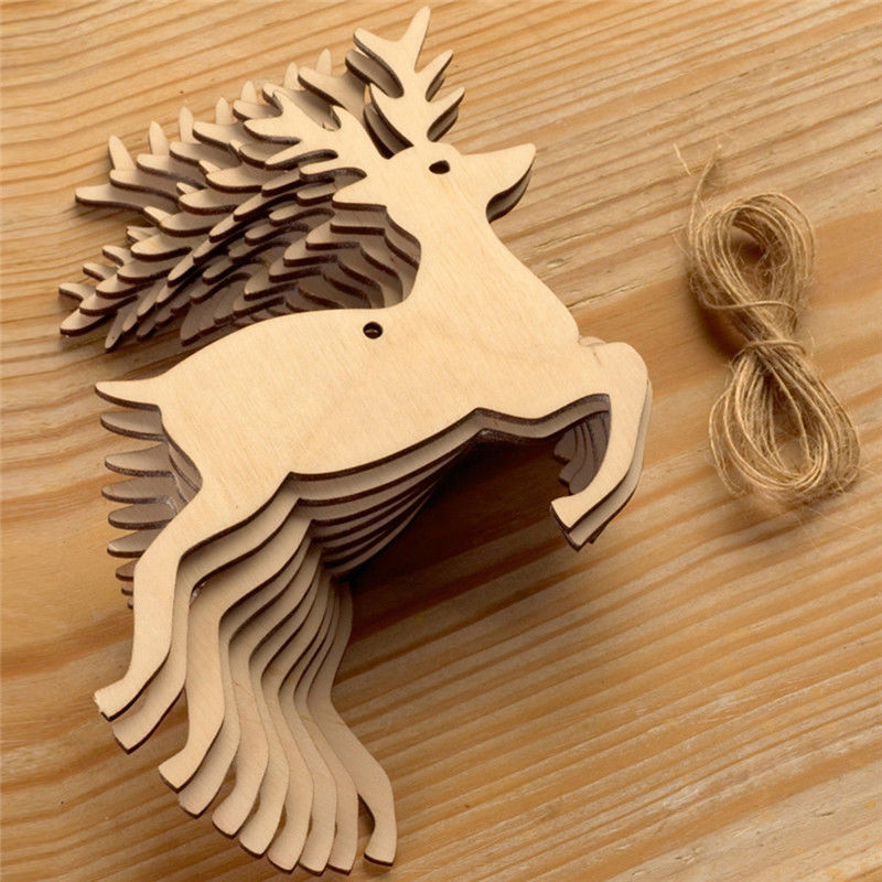 10pcs Unfinished Blank Wooden  – обзор и цена Art And Craft Xmas Tree