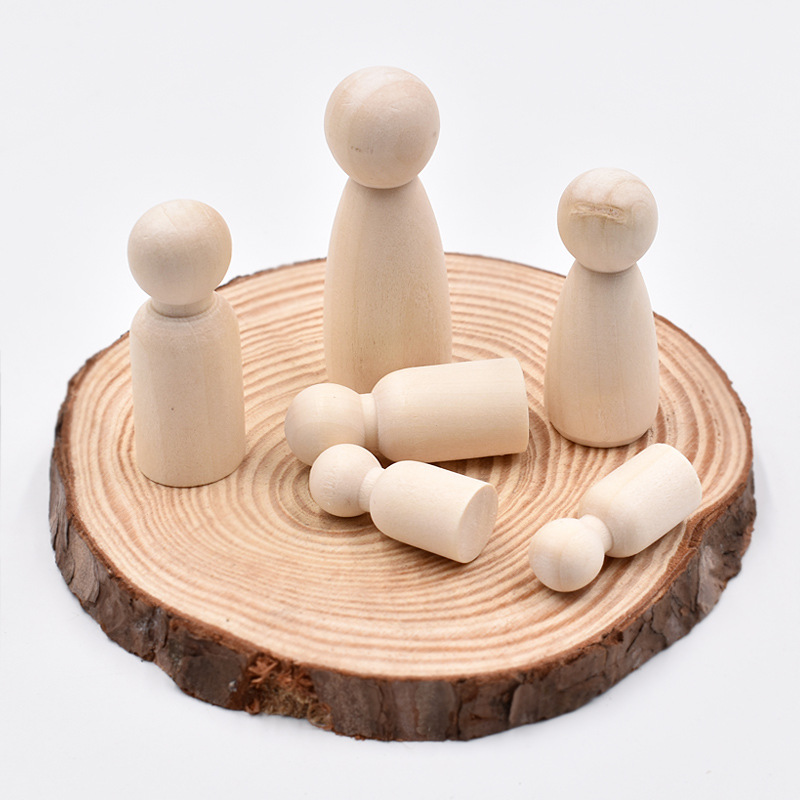 5Pcs Unfinished Wood Peg Dolls – обзор и цена Art And Craft For Nursery