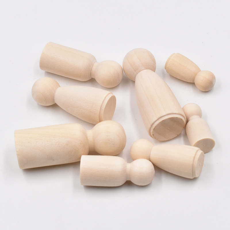 5Pcs Unfinished Wood Peg Dolls – обзор и цена Art And Craft For Nursery