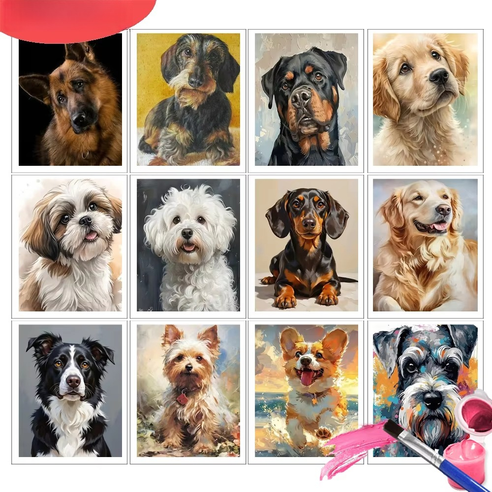 Painting By Number Kits Dog An – обзор и цена Art Craft Letter A