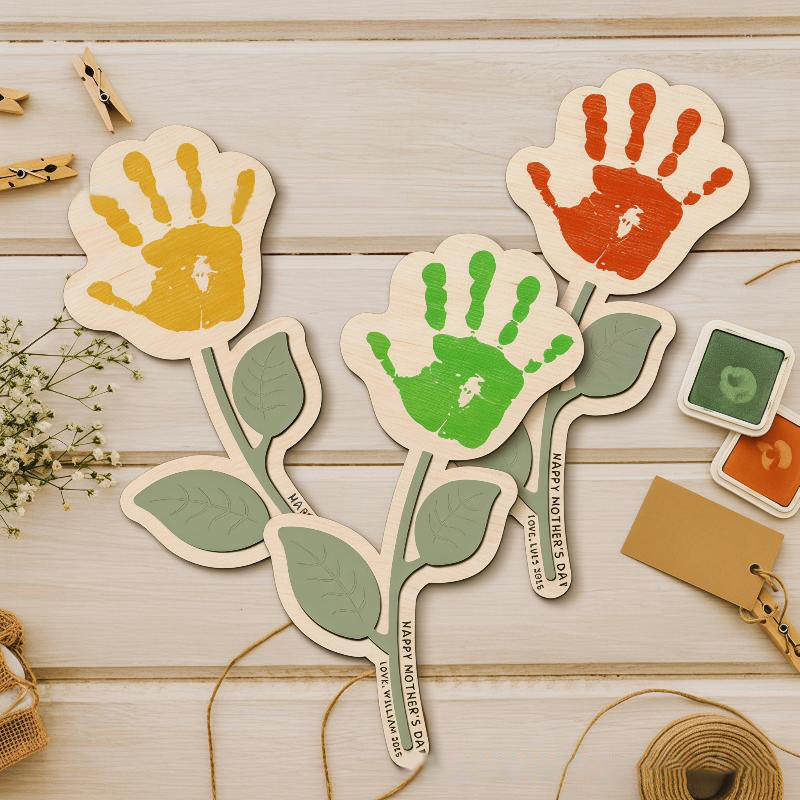 Blank Handprint Wood Flower Pl – обзор и цена Art And Craft For Nursery