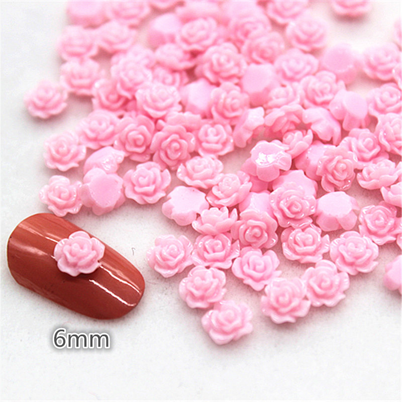 100pcs 6mm Resin Mini Rose Flo – обзор и цена Art Craft Rose
