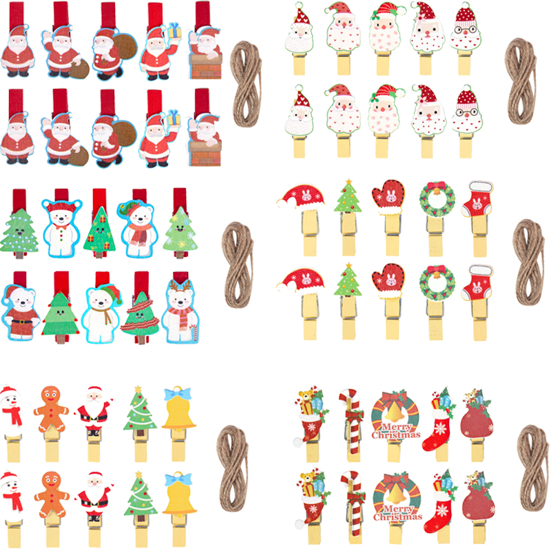 10/20pcs Christmas Wood Clips  – обзор и цена Art And Craft Xmas Tree