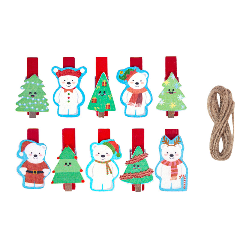 10/20pcs Christmas Wood Clips  – обзор и цена Art And Craft Xmas Tree