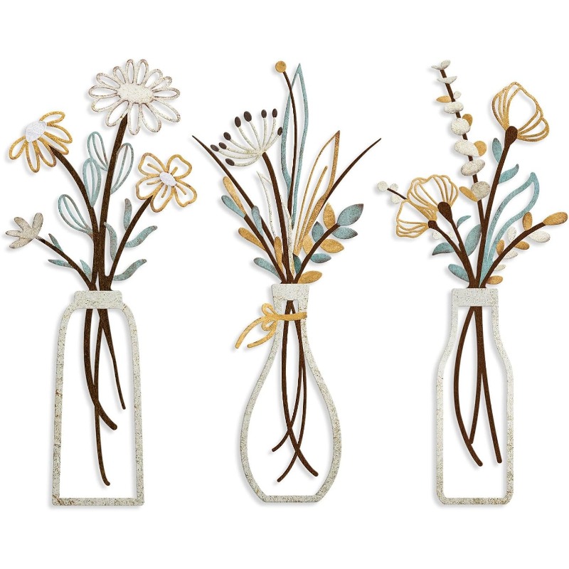 3pcs Metal Flowers Wall Decora – обзор и цена Art Craft Room