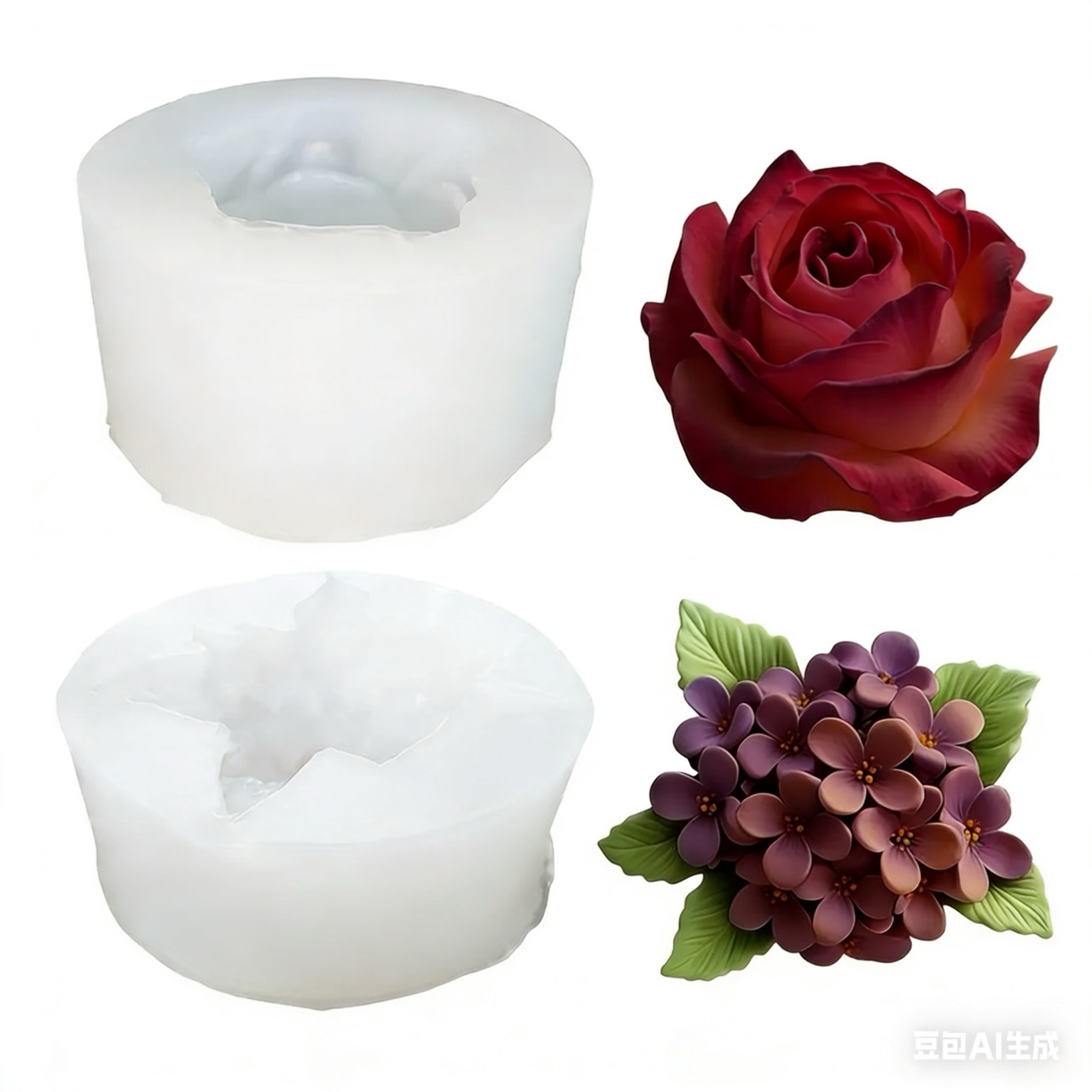 2-Piece 3D Rose and Lilac Sili – обзор и цена Art Craft Rose