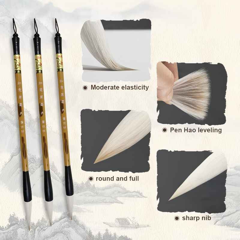 3 Sizes Chinese Writing Brush  – обзор и цена Calligraphy Pen Set