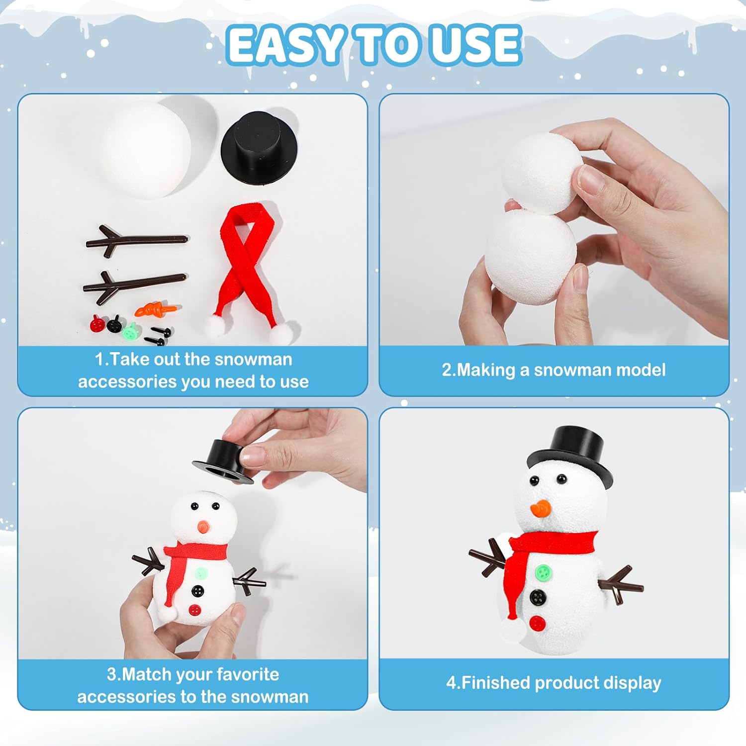 12 DIY Snowman set toys, Chris – обзор и цена Art Craft Upholstery
