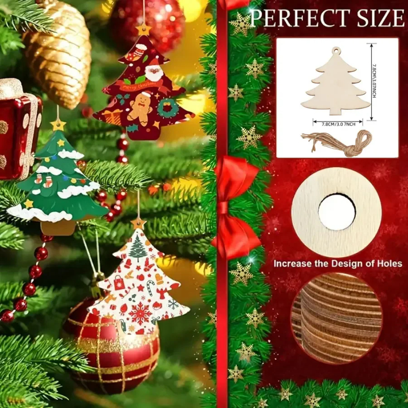 DIY Paintable Blank Wooden Chr – обзор и цена Art And Craft Xmas Tree