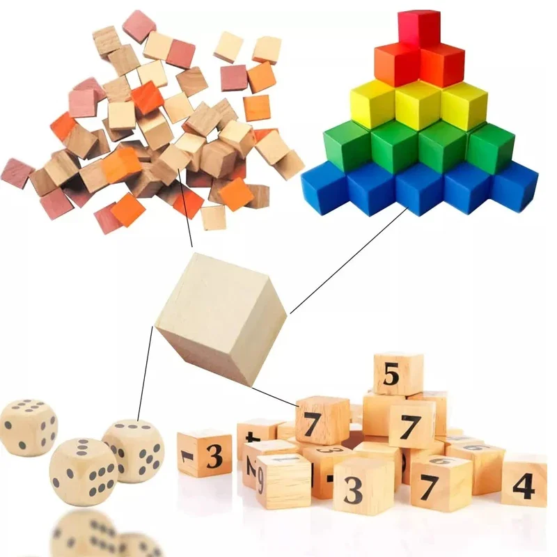 24pcs 4cm Wooden Blocks for Cr – обзор и цена Art Craft 2 Year Olds